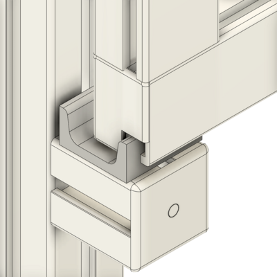 55-070-0 MODULAR SOLUTIONS DOOR PART<br>U-BAR FOR SLIDING DOOR